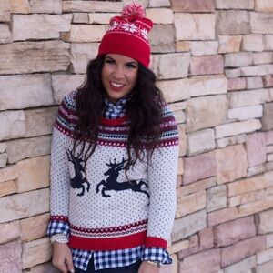 H&M Fairisle Deer Sweater